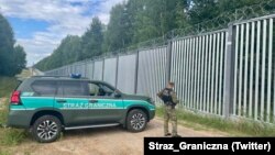 Архіўнае ілюстрацыйнае фота. Польскі памежнік на мяжы зь Беларусьсю