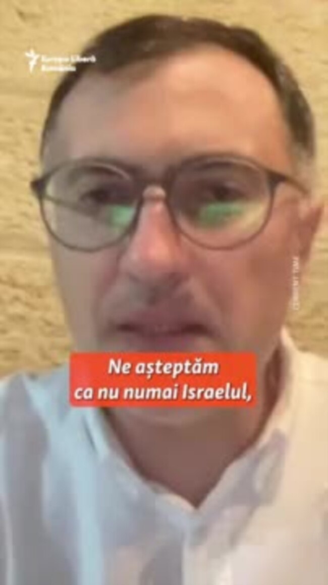 Un expert israelian s-a adăpostit de urgență în timp ce vorbea în direct cu RFE/RL