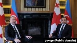 აზერბაიჯანის პრეზიდენტი ილჰამ ალიევი, საქართველოს პრემიერ-მინისტრი ირაკლი ღარიბაშვილი